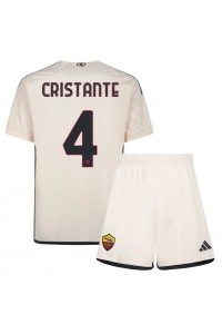 Fotbalové Dres AS Roma Bryan Cristante #4 Dětské Venkovní Oblečení 2023-24 Krátký Rukáv (+ trenýrky)